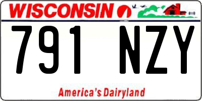 WI license plate 791NZY