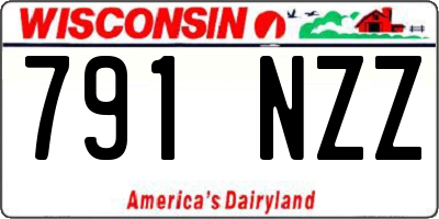 WI license plate 791NZZ
