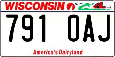 WI license plate 791OAJ