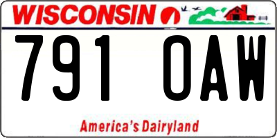 WI license plate 791OAW