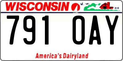 WI license plate 791OAY