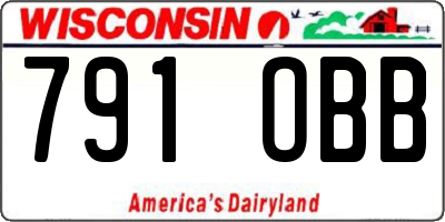 WI license plate 791OBB