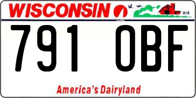 WI license plate 791OBF