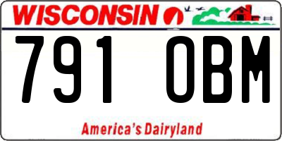 WI license plate 791OBM