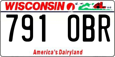 WI license plate 791OBR