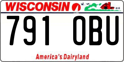 WI license plate 791OBU