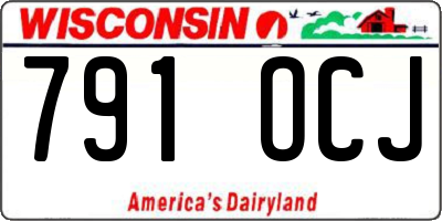 WI license plate 791OCJ