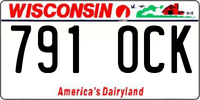 WI license plate 791OCK