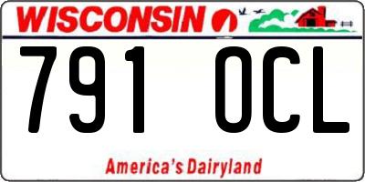 WI license plate 791OCL
