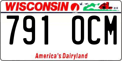 WI license plate 791OCM