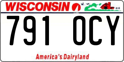 WI license plate 791OCY