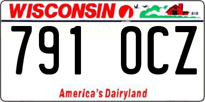 WI license plate 791OCZ