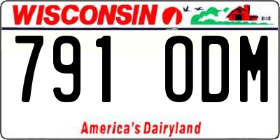 WI license plate 791ODM