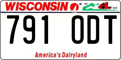 WI license plate 791ODT