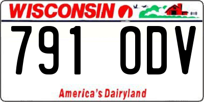 WI license plate 791ODV