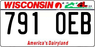 WI license plate 791OEB