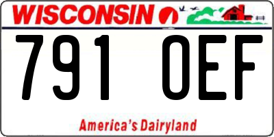 WI license plate 791OEF