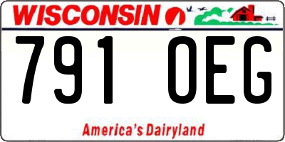 WI license plate 791OEG