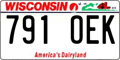 WI license plate 791OEK