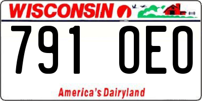 WI license plate 791OEO
