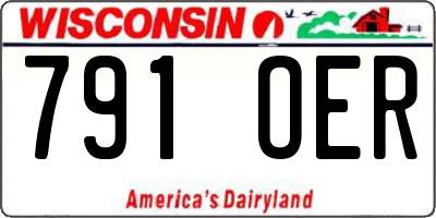 WI license plate 791OER