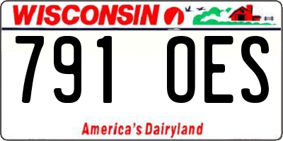 WI license plate 791OES