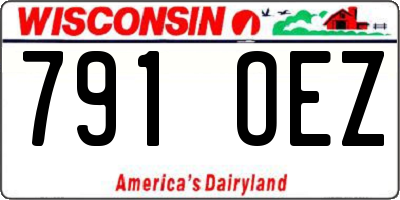 WI license plate 791OEZ