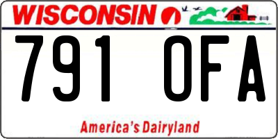 WI license plate 791OFA