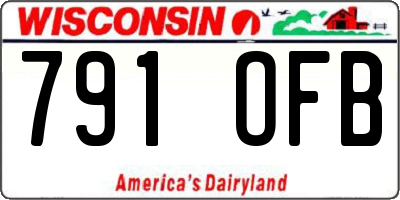 WI license plate 791OFB