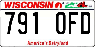 WI license plate 791OFD