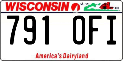 WI license plate 791OFI