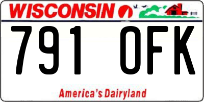 WI license plate 791OFK