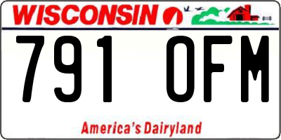 WI license plate 791OFM