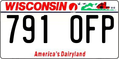 WI license plate 791OFP