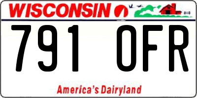 WI license plate 791OFR