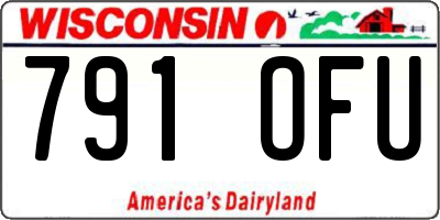 WI license plate 791OFU