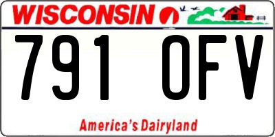 WI license plate 791OFV