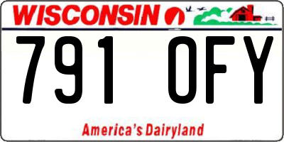 WI license plate 791OFY
