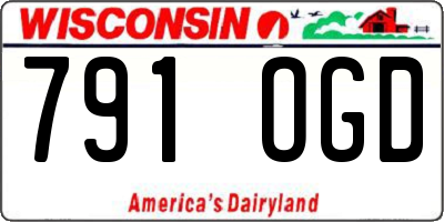 WI license plate 791OGD