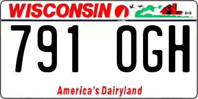 WI license plate 791OGH