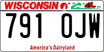 WI license plate 791OJW