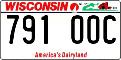 WI license plate 791OOC