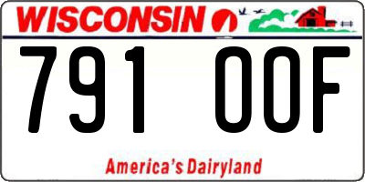 WI license plate 791OOF