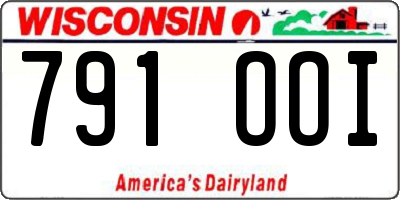 WI license plate 791OOI