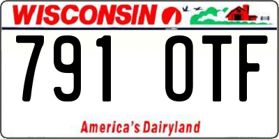 WI license plate 791OTF