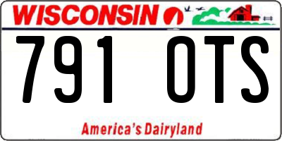 WI license plate 791OTS