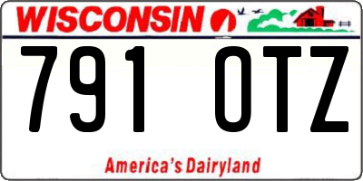 WI license plate 791OTZ