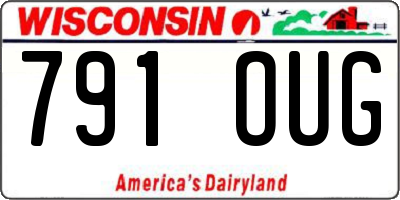 WI license plate 791OUG