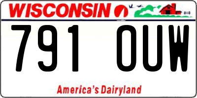 WI license plate 791OUW