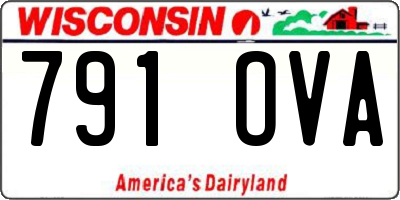 WI license plate 791OVA